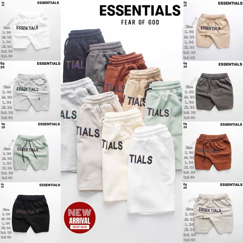 กางเกงขาสั้น ESSENTIALS งานป้าย ผ้าดี ส่งไว