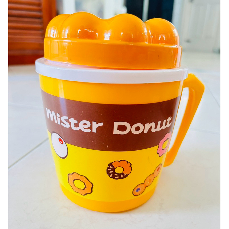 กระติก Mister Donut แก้วมิสเตอร์โดนัท (มือสอง)