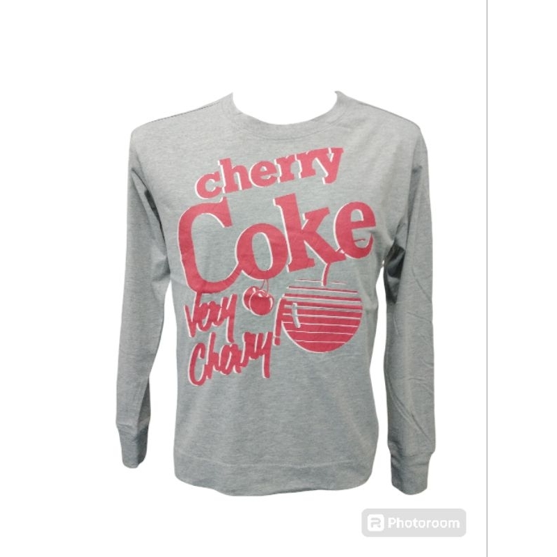 เสื้อยืดคอกลมแขนยาวแบรนด์แท้ งานเก่ามือ2 Coca-Cola Size M รอบอก40"ยาว25"