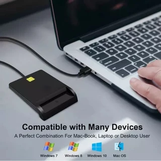 MGBB เครื่องอ่านบัตรประชาชน Smart Card Reader รุ่น CAC SD Card Reader เข้ากันได้กับ Smart Chip Cards QX-01