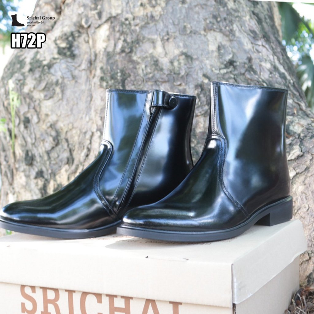 🔥NEW🔥 ฮาฟรุ่นใหม่ รุ่น H72P  หนังขัดเกรดพรีเมี่ยม พื้นยางพรีเมี่ยม by Srichaigroup
