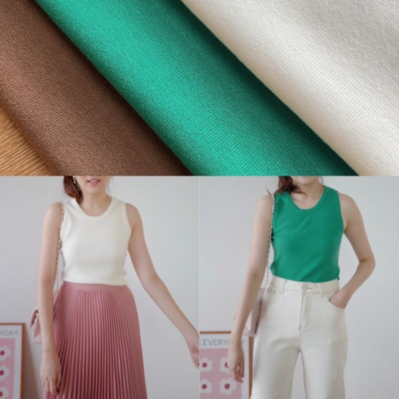 SALE!! Butter knit top เสื้อกล้ามคอกลม ไหมพรมทอเนื้อนุ่ม รุ่นนี้สวยเก๋ แมชง่าย