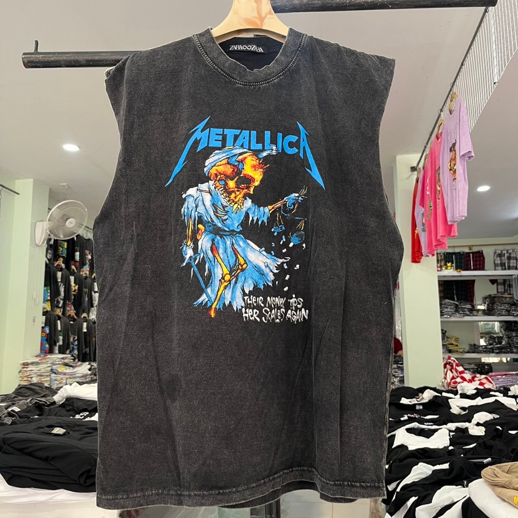 เสื้อกล้ามแขนกุด ลายผี Over size ใส่ได้ทั้งชายและหญิง ของแท้100%