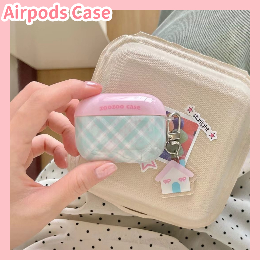 สินค้าใหม่ เคส สำหรับ Airpods 3 เคสหูฟัง AirPods 1/2/3/Pro/Pro2 เคสป้องกันการหล่น แฟชั่น เรียบง่าย pink พร้อมจี้ case