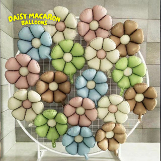 [ร้านไทย] - 🏵️ ลูกโป่งฟอยล์เดซี่ สีมาการอง [5 สี]  มี 2 ขนาด…