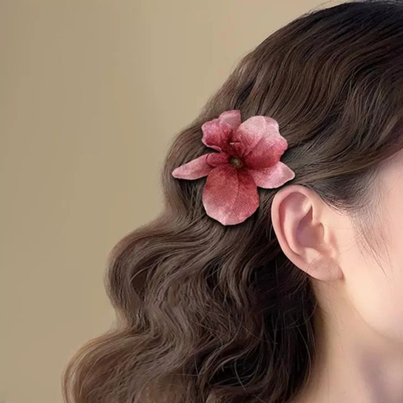 ในไทย💖กิ๊ฟติดผมกล้วยไม้ดอกไม้สีชมพูสไตล์เกาหลีInsแฟชั่นสําหรับผู้หญิงวันหยุดพักผ่อนเครื่องประดับผมแฟชั่น - รูปที่ 3