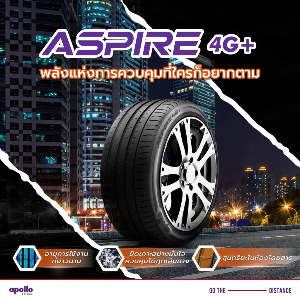 ยางรถยนต์ ยางApollo 205/40 R17 ASPIRE 4G+