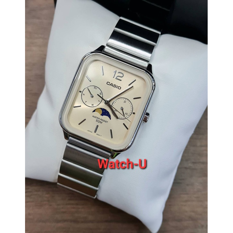 CASIO นาฬิกาข้อมือผู้ชาย สายแตนเลส รุ่น MTP-M305D-9A / MTP-M305D-9
