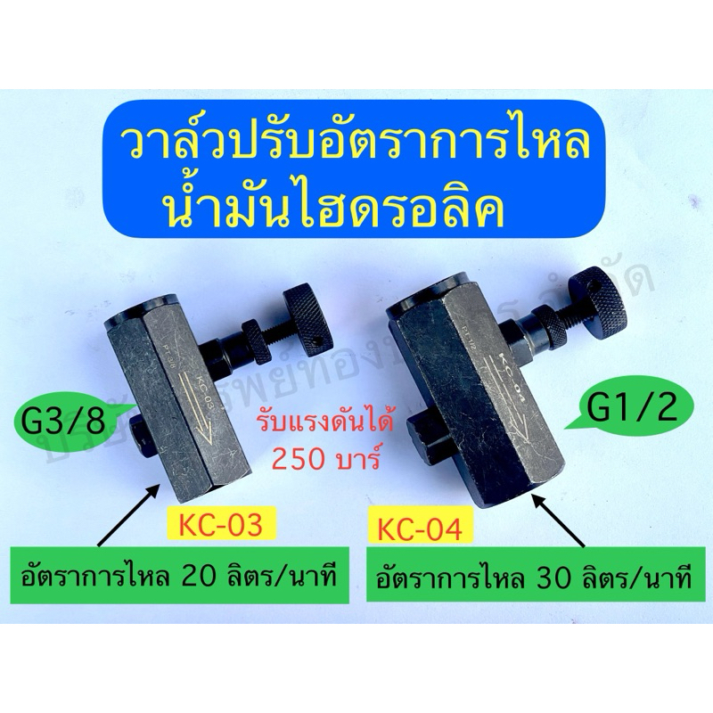 วาล์วปรับอัตราการไหลน้ำมันไฮดรอลิควาล์วหรี่น้ำมันไฮดรอลิคSAPTHONGBORIKAN