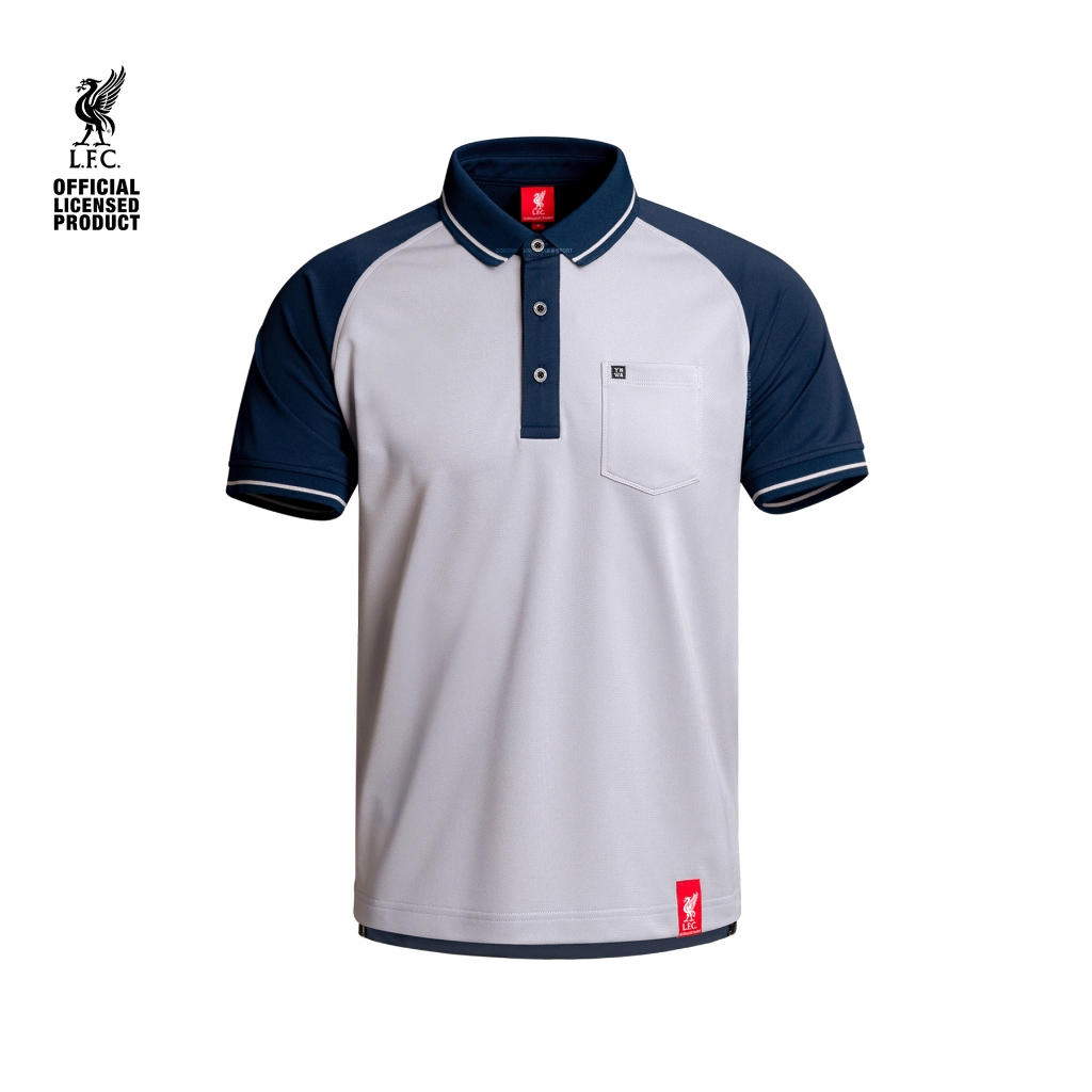 เสื้อโปโลแขนสั้น Liverpool รุ่น P087 สีกรม