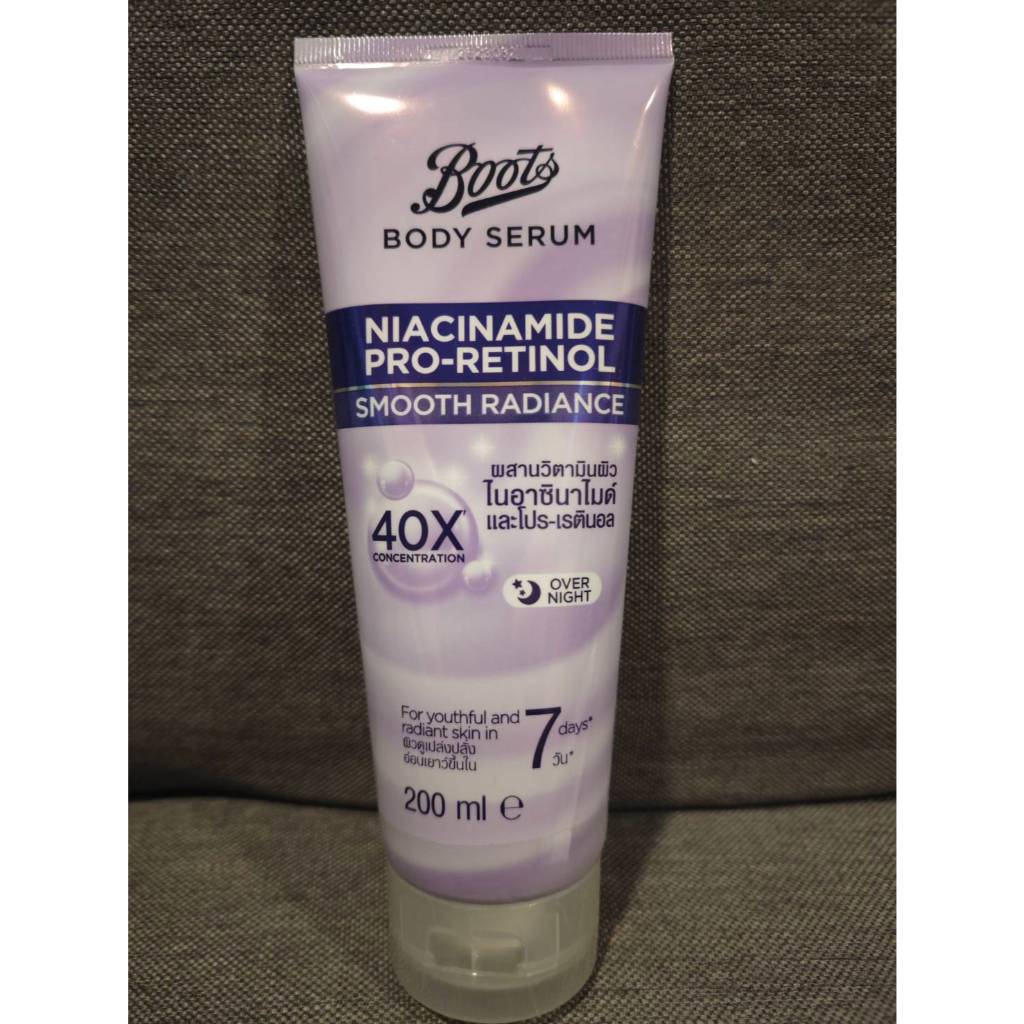 Boots Body Serum Niacinamide Pro-Retinol Smooth Radiance 200Ml บู๊ทส์ บอดี้ ซีรั่ม ไนอาซินาไมด์ โปร-