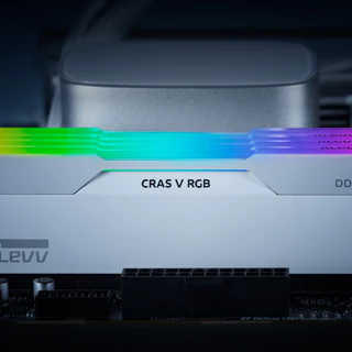 เเรม KLEVV CRAS V RGB DDR5 Gaming OC Memory - 32GB (16GBx2) 6000MHz (BLACK/WHITE) (CL 28)