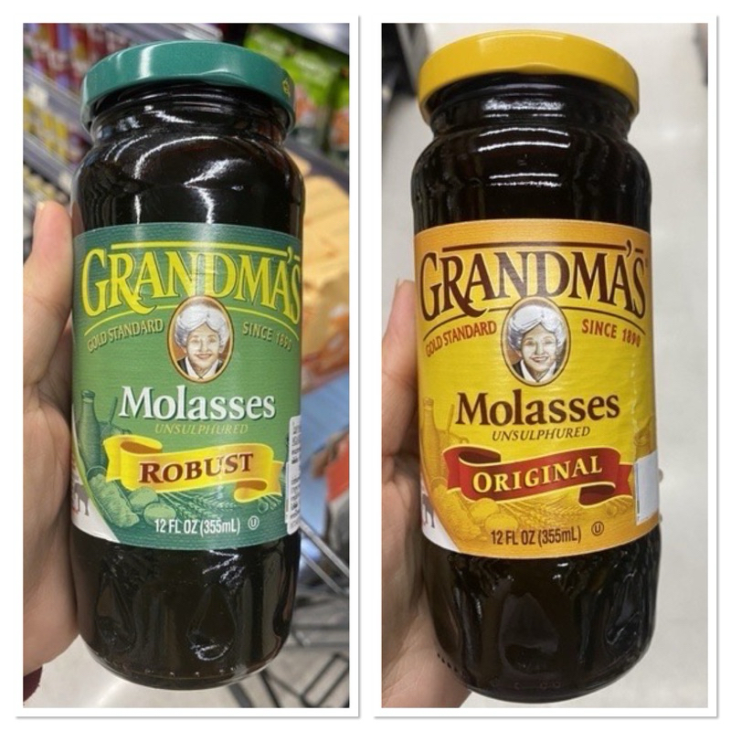 Grandma ’s โมลาส 100% Molasses Unsulphured Robust 355 Ml. กากน้ำตาล ตรา แกรนด์มา / Molasses Original สำหรับทาขนมปัง