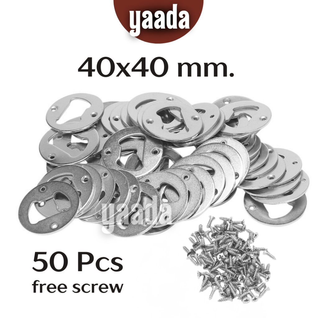 Bottle Opener 40mm (50Pcs) DIY ที่เปิดขวด ทรงกลม พร้อมสกรู