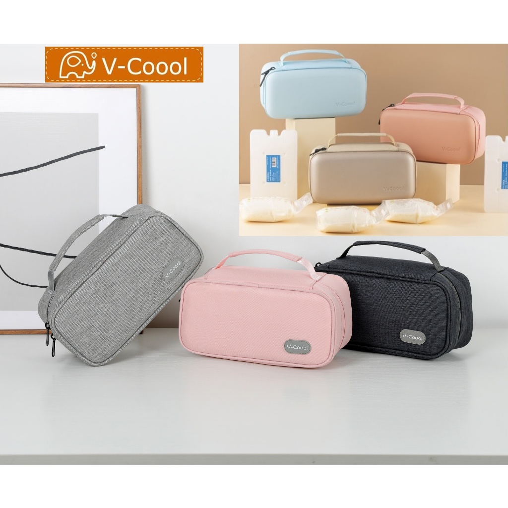 กระเป๋าเก็บความเย็น v-coool  mini cooler bag กระเป๋าเก็บอุณหภูมิ เก็บนมแม่ เก็บถุงนม ใส่ขวดนม