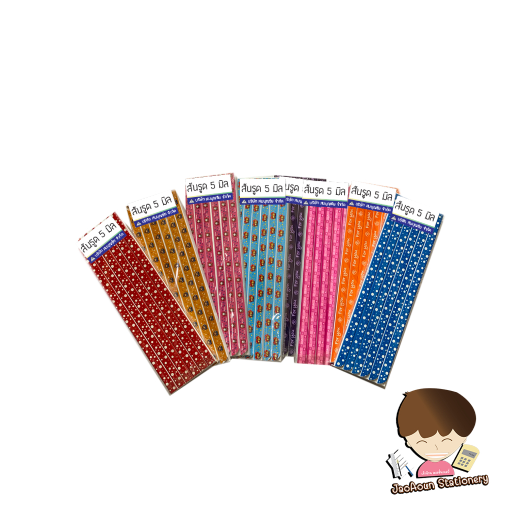 สันปกรายงาน สันรูดมีลาย ลายการ์ตูน คละลาย  5มิล A4 (12อัน)