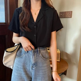 KT03เสื้อเชิ้ตแขนสั้น เสื้อเชิ้ตคอปกฮาวาย ใส่ได้ทั้งผู้หญิงผู้ชาย รอบอก 40-44นิ้ว เนื้อผ้าไหมอิตาลี รีดง่ายยับยากใส่สบาย
