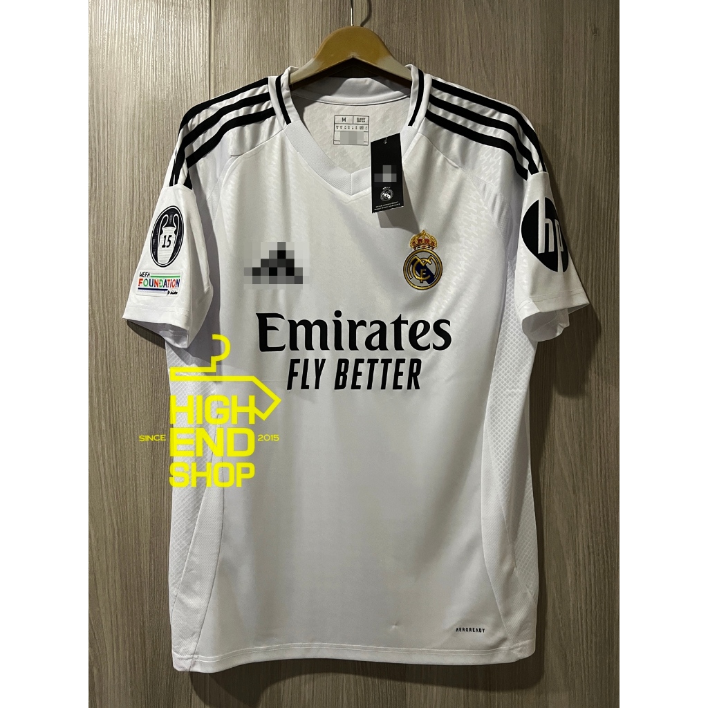 ใหม่ล่าสุด!! 2024/25 เสื้อบอล [เกรดแฟนบอล] เรอัล มาดริด Home เหย้า เสื้อเปล่า หรือ พร้อมอามและเบอร์ชื่อ
