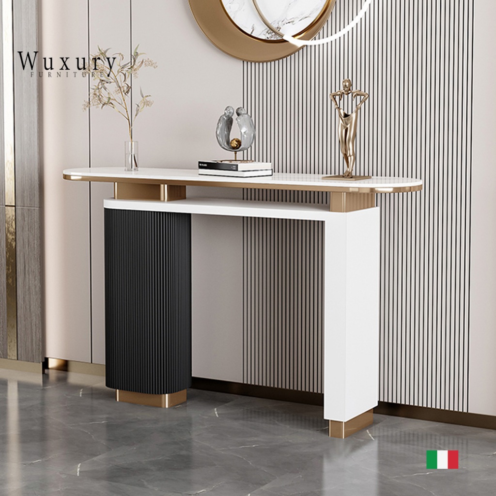 Wuxury Furniture โต๊ะคอนโซล Modern Luxury ท๊อปหินอ่อน ของแต่งบ้าน โต๊ะหินอ่อน ส่งฟรี