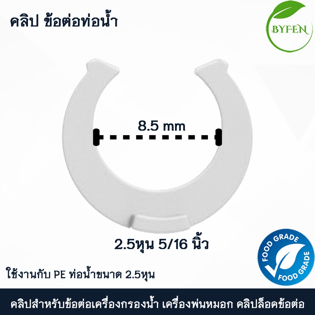 คลิปล็อค คลิปข้อต่อ ขนาด 2 หุน 2.5หุน และ 3 หุน คลิปสำหรับข้อต่อ เครื่องกรองน้ำ