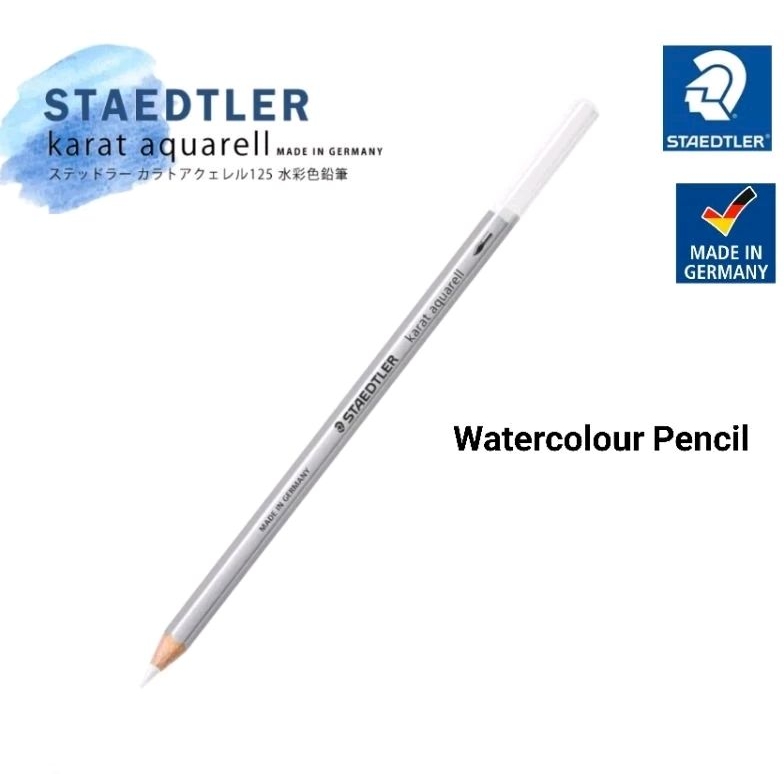 Staedtler ดินสอสีไม้ระบายน้ำ สีขาว KARAT AQUARELL (ราคาต่อ 1 แท่ง)