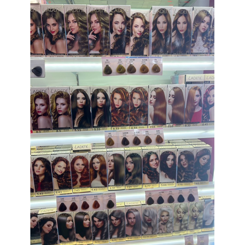 สีผมลาดีเน่ รุ่น 3D LADENE 3D Hair Color สีย้อมผม ครีมย้อมผม ยาย้อมผม (สีพร้อมไฮ) ขนาด 100 ml x2