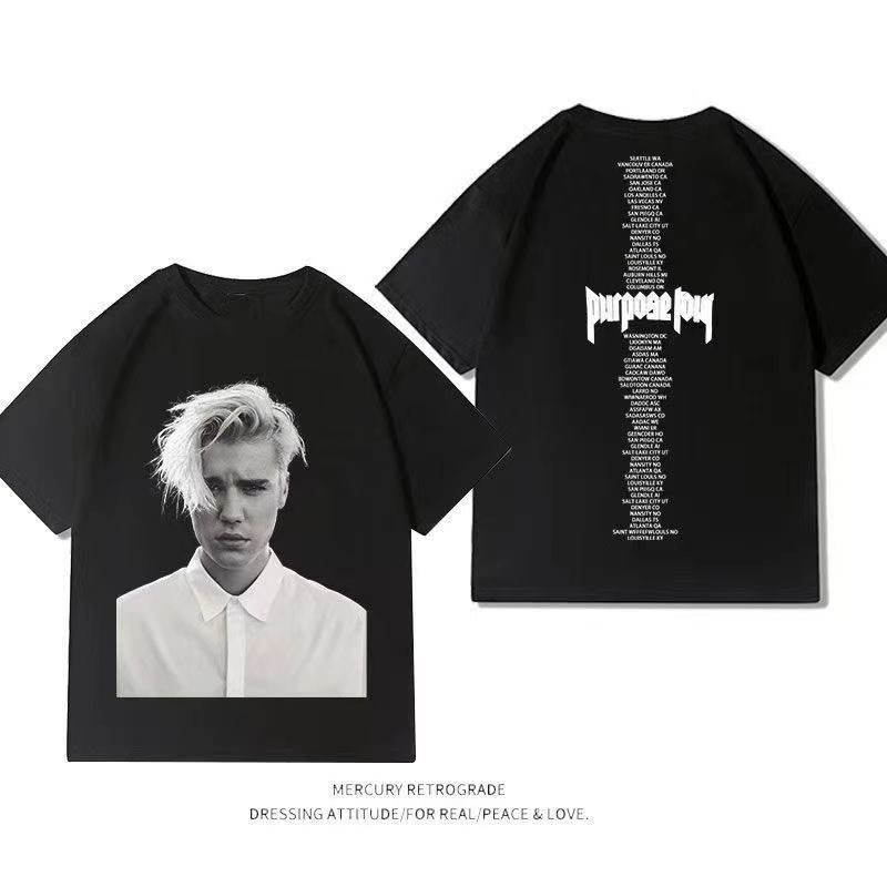 TeeTwoOne อเมริกันเ สื้อยืดโอเวอร์ไซส์ PURPOAE-DB แบบหลวม ไม่หด ไม่ต้องรีด เสื้อยืด oversize ผู้ชายและผู้หญิง