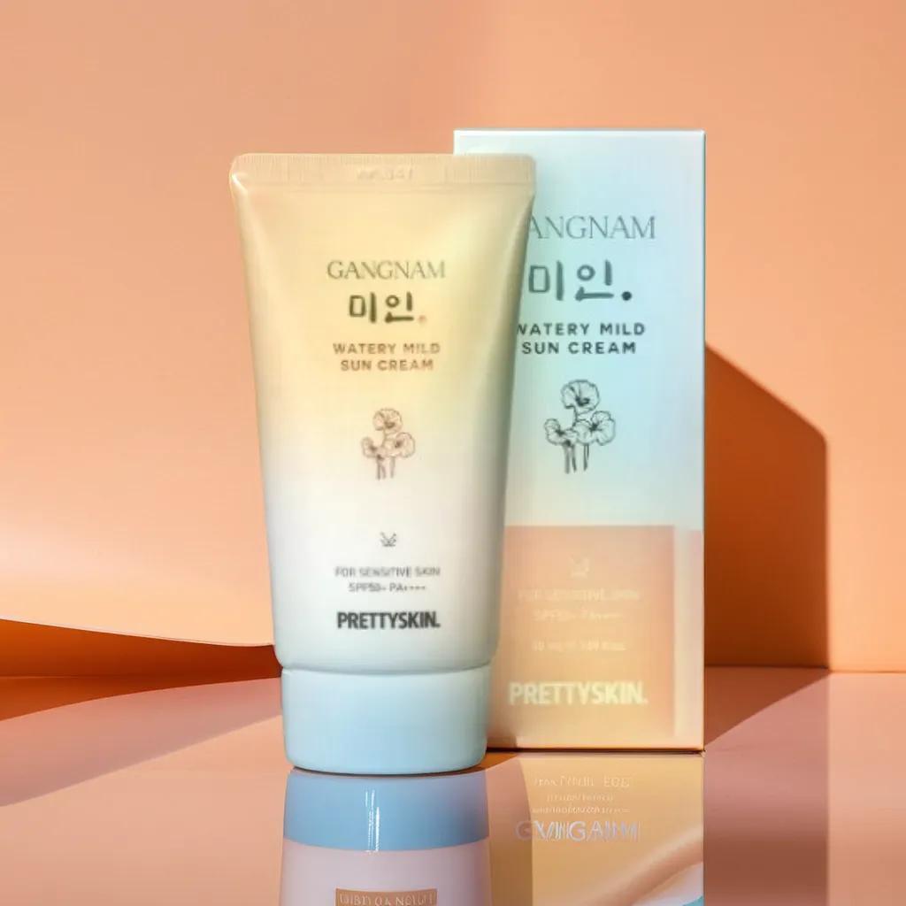 ครีมกันแดดพริตตี้สกิน (Pretty Skin) คังนัม วอเทอรี มายด์ ซันครีม SPF50+ PA++++ ปกป้องผิวแพ้ง่ายจากแส