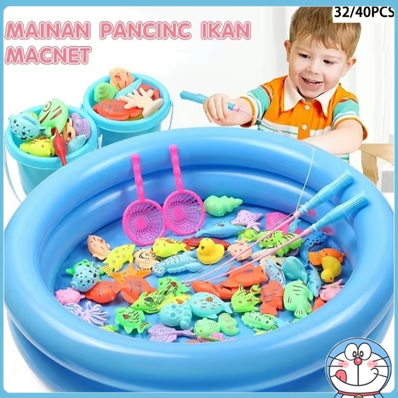 ชุดตกปลาของเล่น 40 ชิ้นพร้อมอุปกรณ์ ชุดตกปลาแม่เหล็ก เกมตกปลาแม่เหล็ก ของเล่นตกปลาแม่เหล็ก วันเด็ก