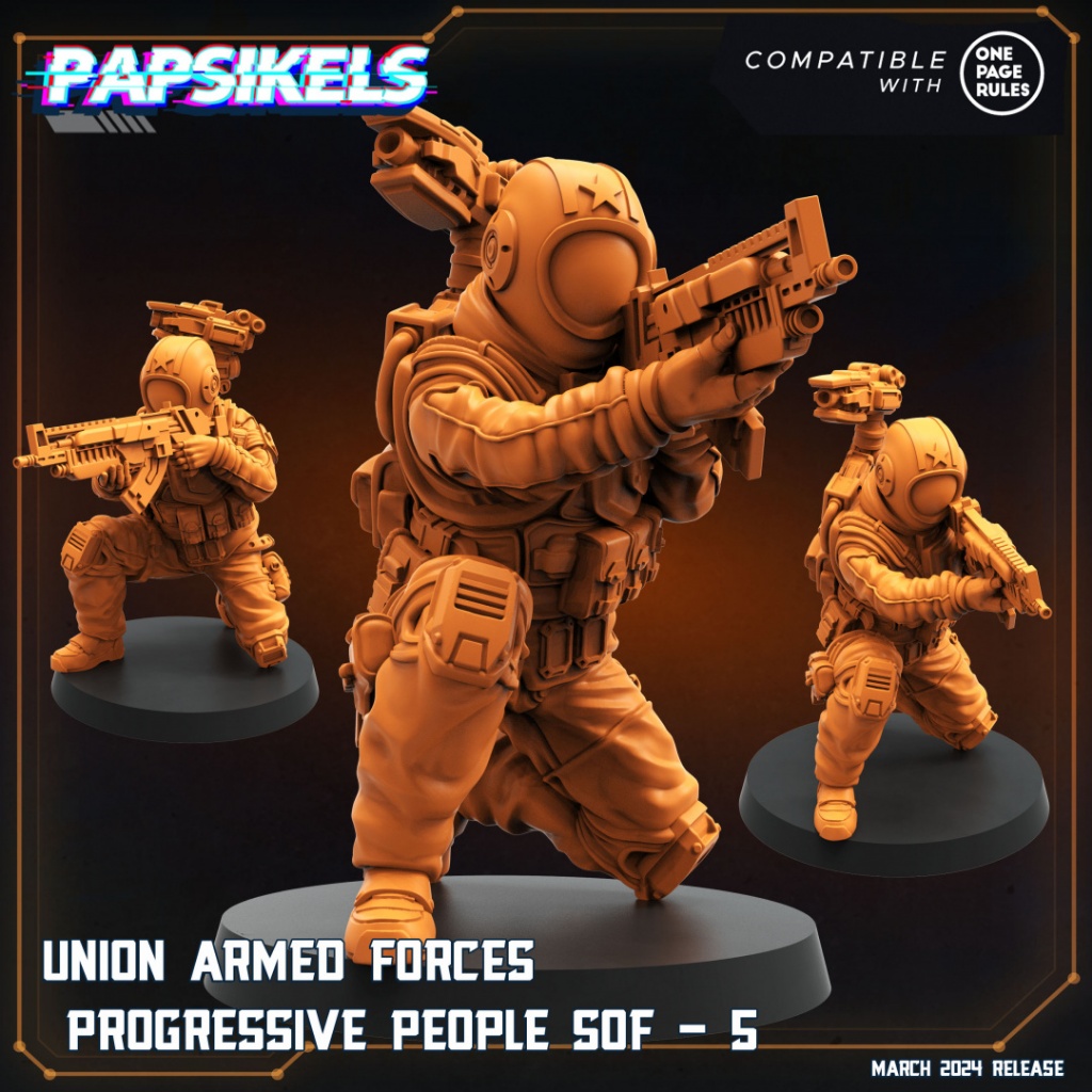 Union Armed Forces Progressive People SOF [5] - Vs Humans - Humanoid Human / 32mm scale 3D printed m