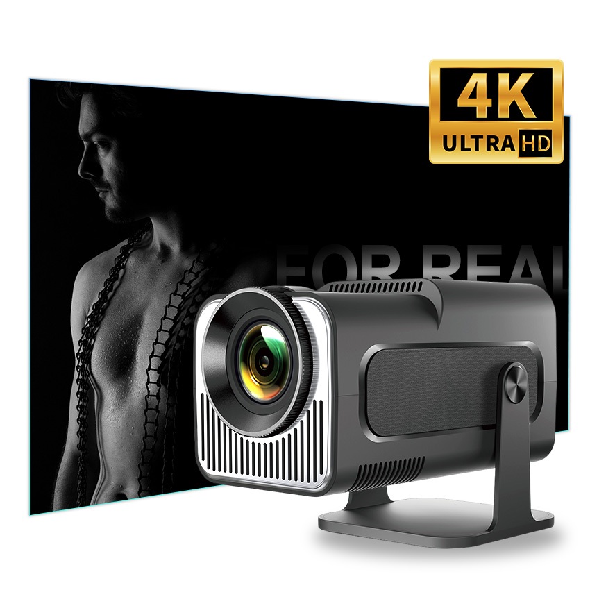 ZKON 2024 New HY320 Mini Projector 4K Android 11 250ANSI Native 720P Dual Wifi6 Cinema Outdoor Porta