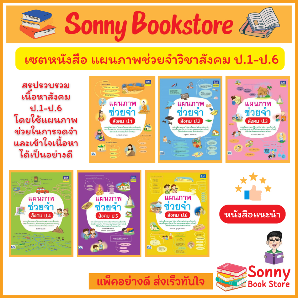 A- หนังสือ แผนภาพช่วยจำ สังคม ระดับ ป.1-5  สรุปเนื้อหาวิชาสังคม ประถม 1-5  ‼‼
