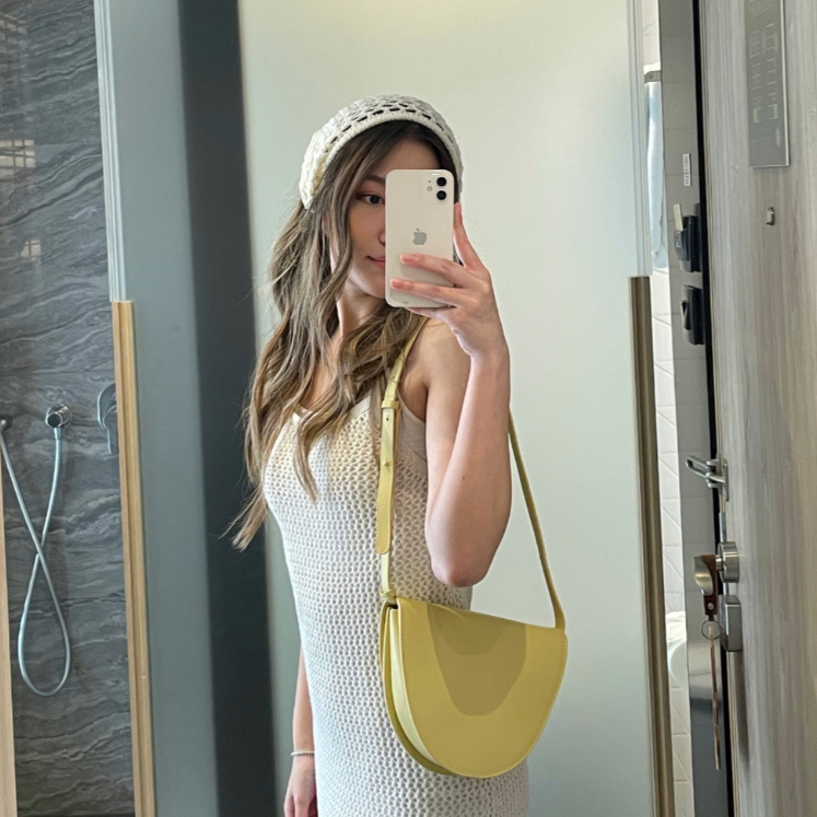 Muse Aria Gibbous Shoulder Bag กระเป๋าสะพายหนังแท้ สะพายข้าง สไตล์เกาหลี