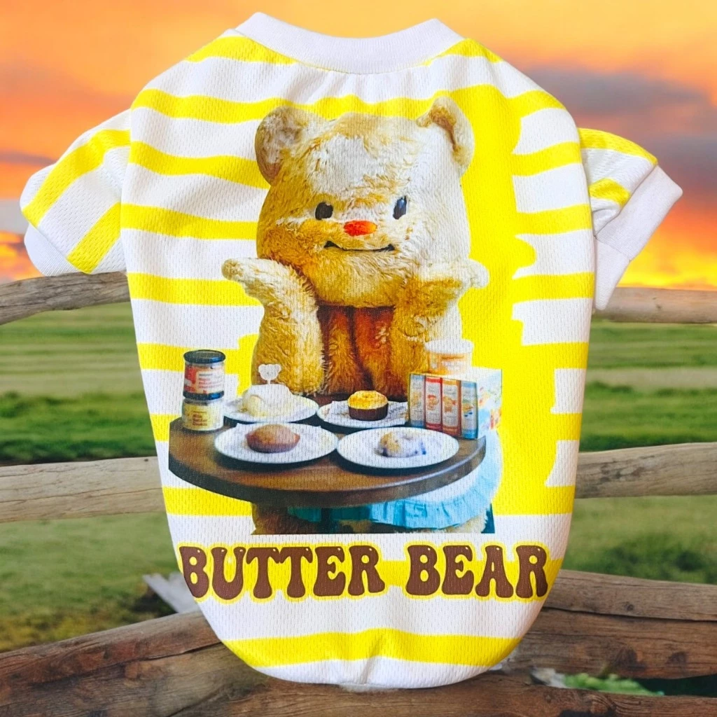 เสื้อยืดลายหมีเนย แขนกุด หมาแมว สินค้าพร้อมส่ง thumbnail 6
