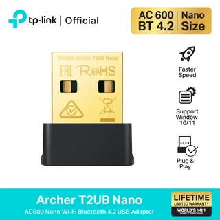 TP-Link Archer T2UB Nano AC600 Nano Wi-Fi Bluetooth 4.2 USB Adapter ตัวรับสัญญาณไวไฟและบลูทูธ4.2 ผ่านคอมพิวเตอร์โน๊ตบุ๊ค