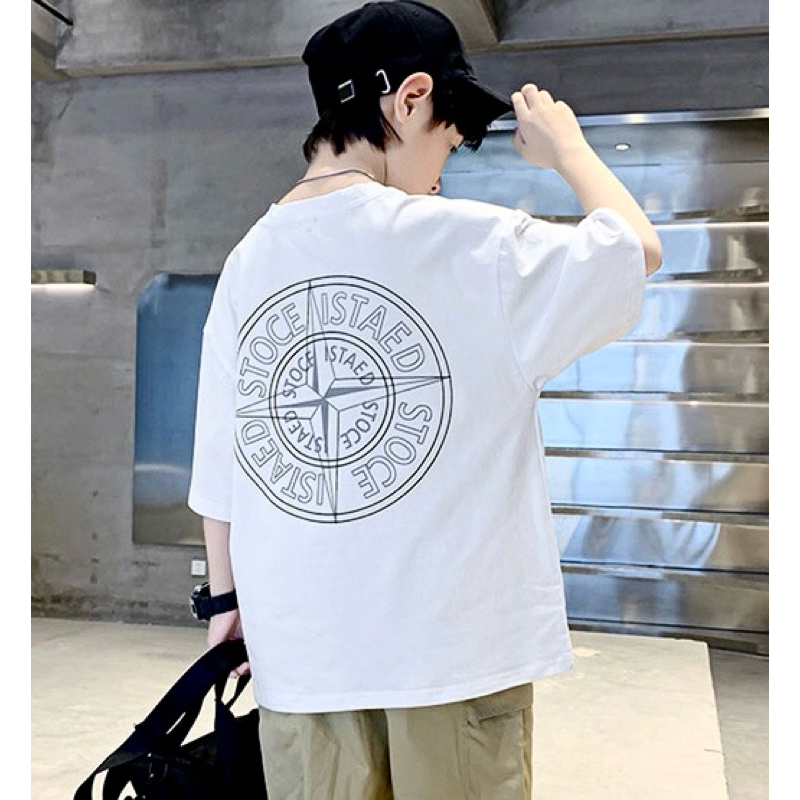 เบสิโค เสื้อยืดเด็กชาย สีขาว