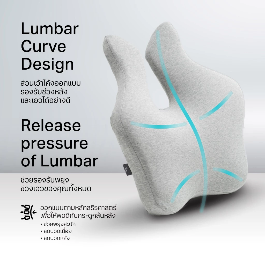 ประกัน 1 ปี LIV Rabbit Ergo Back Cushion เบาะรองหลัง หมอนรองหลัง หมอนพิงหลัง เพื่อสุขภาพ ใช้ได้ทั้งเก้าอี้และรถยนต์ thumbnail 4