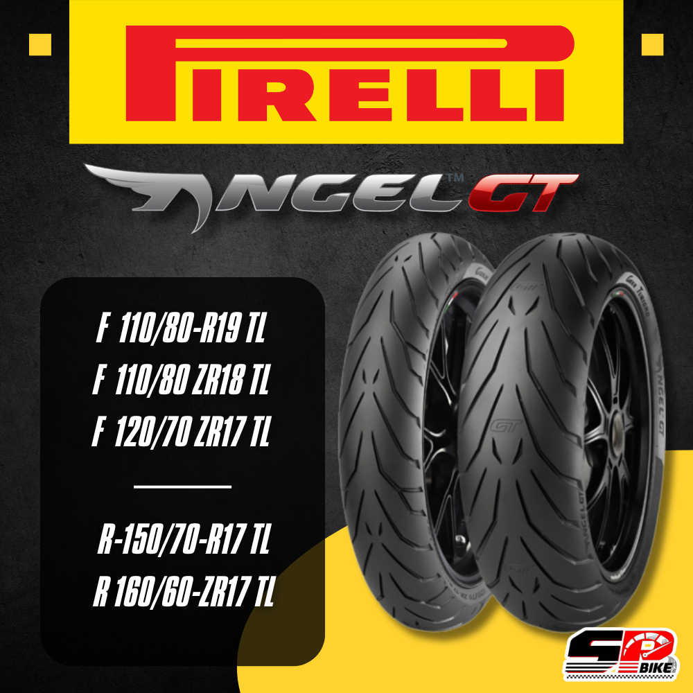 ยางรถมอเตอร์ไซส์ PIRELLI ANGEL GT 110/80-R19 F/ 160/60-ZR17 R / 120/70 ZR17 TL (58W) (F)