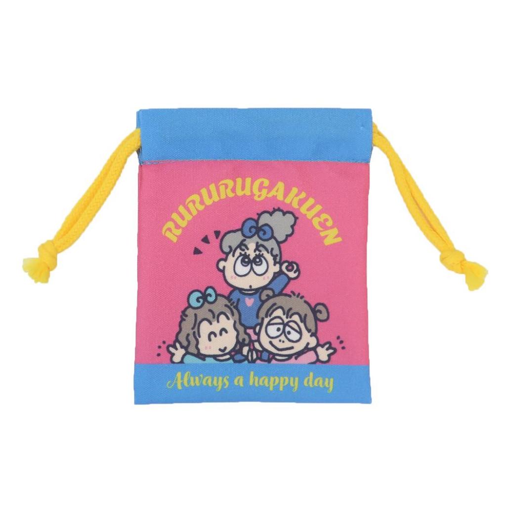 กระเป๋ารูดเชือกเล็ก Sanrio Characters Vintage Retro Mini Bag แบบ RururuGakuen ขนาด 10 x 13 ซม.