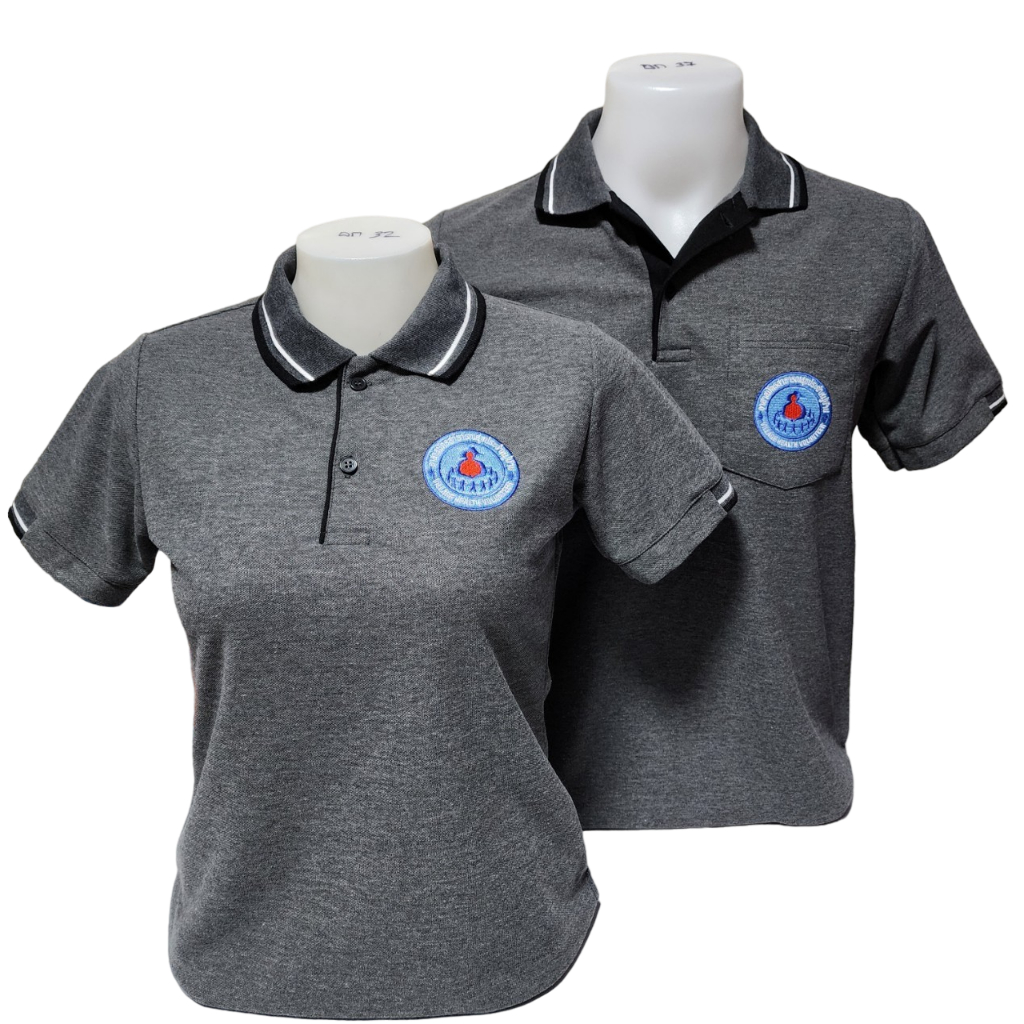 เสื้อโปโลอาสาสมัครสาธารณสุข​ ( อสม.) โปโล สีเทาดำ