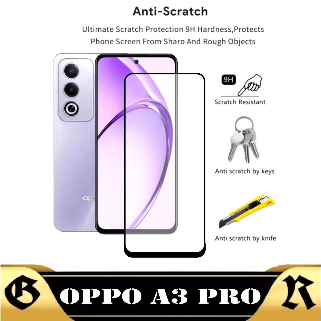 Realme Note 60/OPPO A3 4G/OPPO A3 5G/OPPO A3X/OPPO A3 Pro 5Gตรงรุ่น(พร้อมส่งในไทย)ฟิล์มกระจกเต็มจอOPPO A3Pro 5G