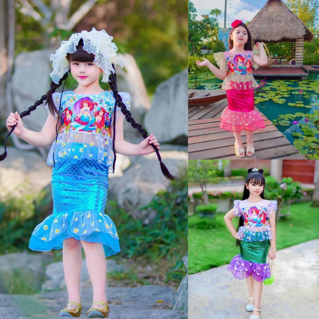 พร้อมส่งชุดนางเงือก งานสวยงามมากค่ะ มาแปลงร่างเป็นนางเงือกแสนสวยกันนะคะ