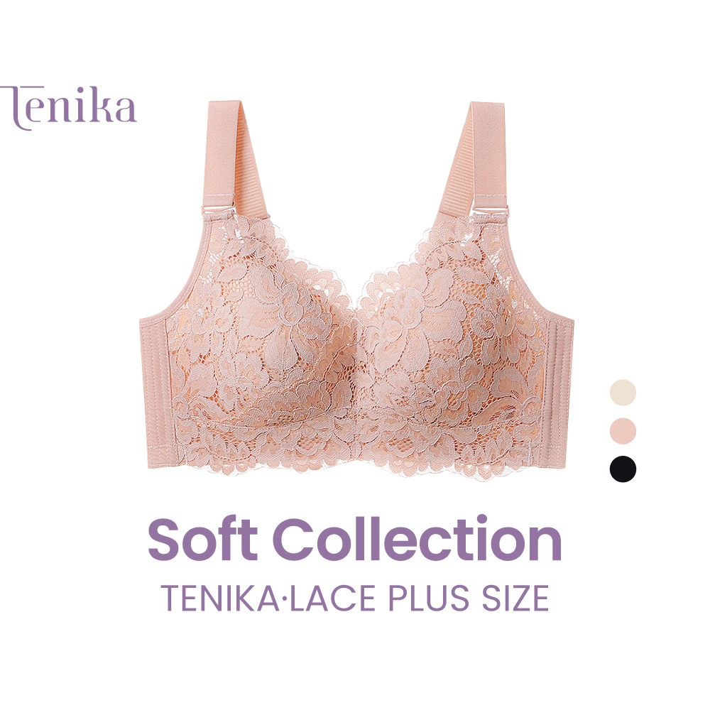 TENIKA บราทรงใหญ่ บราลูกไม้ส เสื้อชั้นในสาวอวบ เน้นกระชับ เก็บทรงเต็มเต้า เก็บเนื้อส่วนเกินดี Bar-38