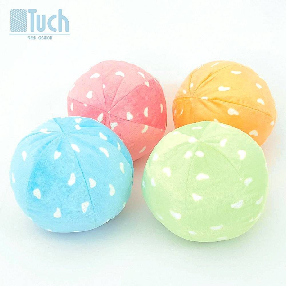 TUCH ของเล่นเด็ก ลูกบอลผ้า ลายหัวใจ ของเล่นเสริมพัฒนาการ (Soft plush ball for baby and kid)