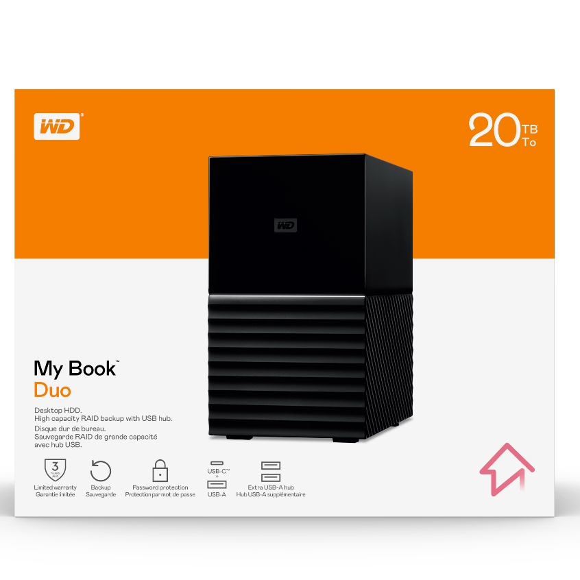 WD MY BOOK DUO 20 TB EXTERNAL HDD (ฮาร์ดดิสก์ภายนอก)