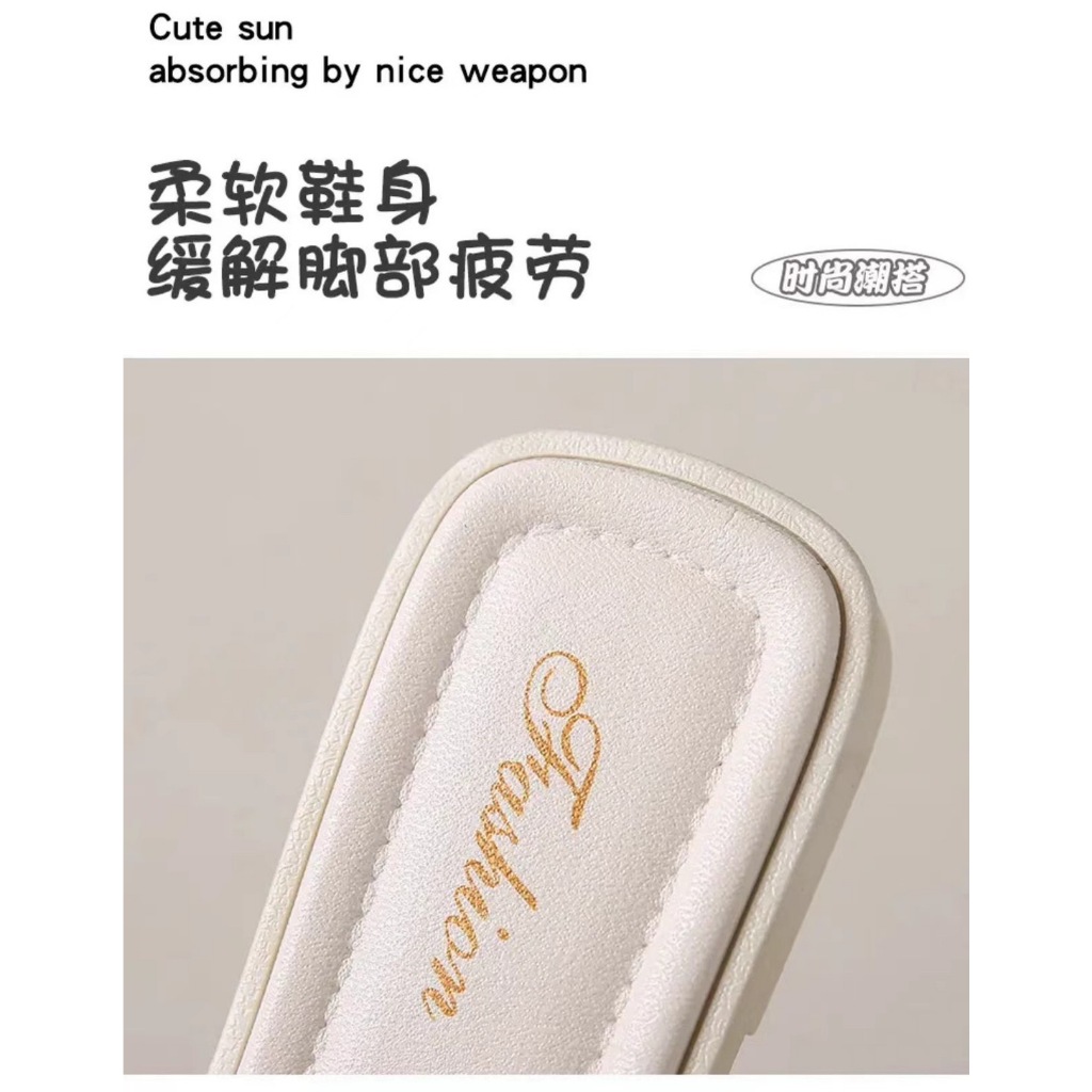 พร้อมส่ง  รองเท้าแตะแบบสวม รองเท้าแตะผู้หญิง สบาย ๆ กันลื่น#818--34#
