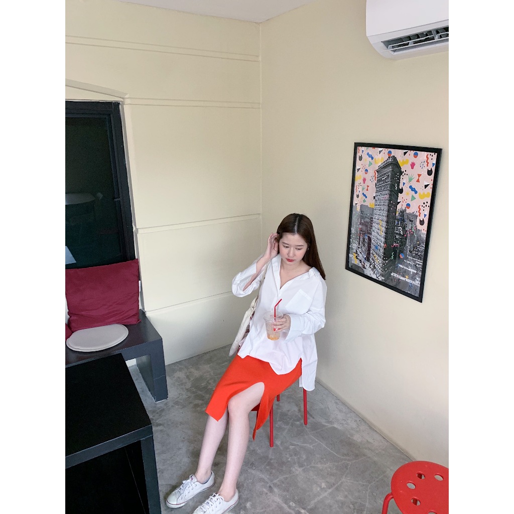 Dressupcornerr เชิ้ตoversizeผ่าหลัง DCN00917