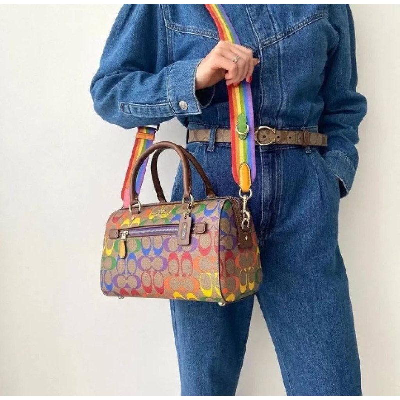 รุ่นใหม่และรุ่นเก่า ROWAN SATCHEL IN SIGNATURE CANVAS CH280 CH486 CR122 หมอน