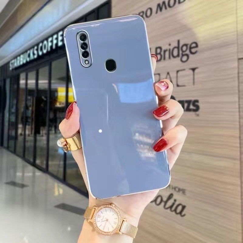 เคส TPU ขอบทอง สำหรับ Samsung A24 A34 A54 A51 A50 A03 A04 A50s A30s A51 A22 มี 5 สี สีสวย เรียบหรู ดูดี