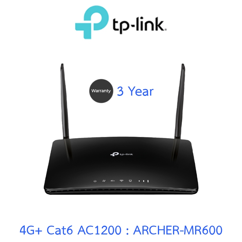TP-LINK เราเตอร์ใส่ซิม 4G+ Cat6 AC1200 Wireless Dual Band Gigabit Router แค่เสียบซิมการ์ดก็เล่นได้เลย รุ่น Archer MR600